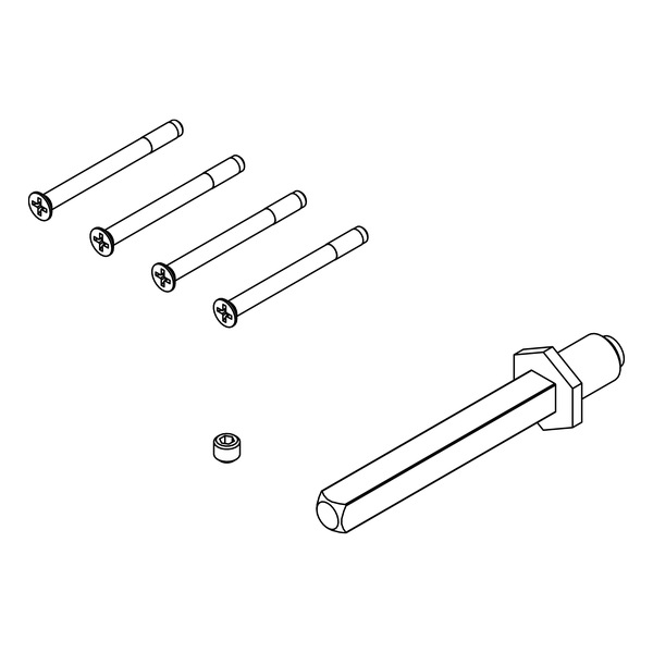 Vollstift-Set Griffwerk für Garnituren BB & PZ Schraubtechnik GK3 & GK4 inkl. Bänder und Rahmenteile Holz