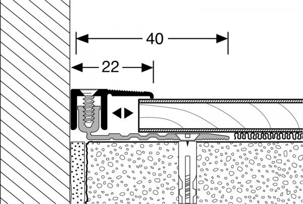 Endprofil PF 287 Aluminium eloxiert